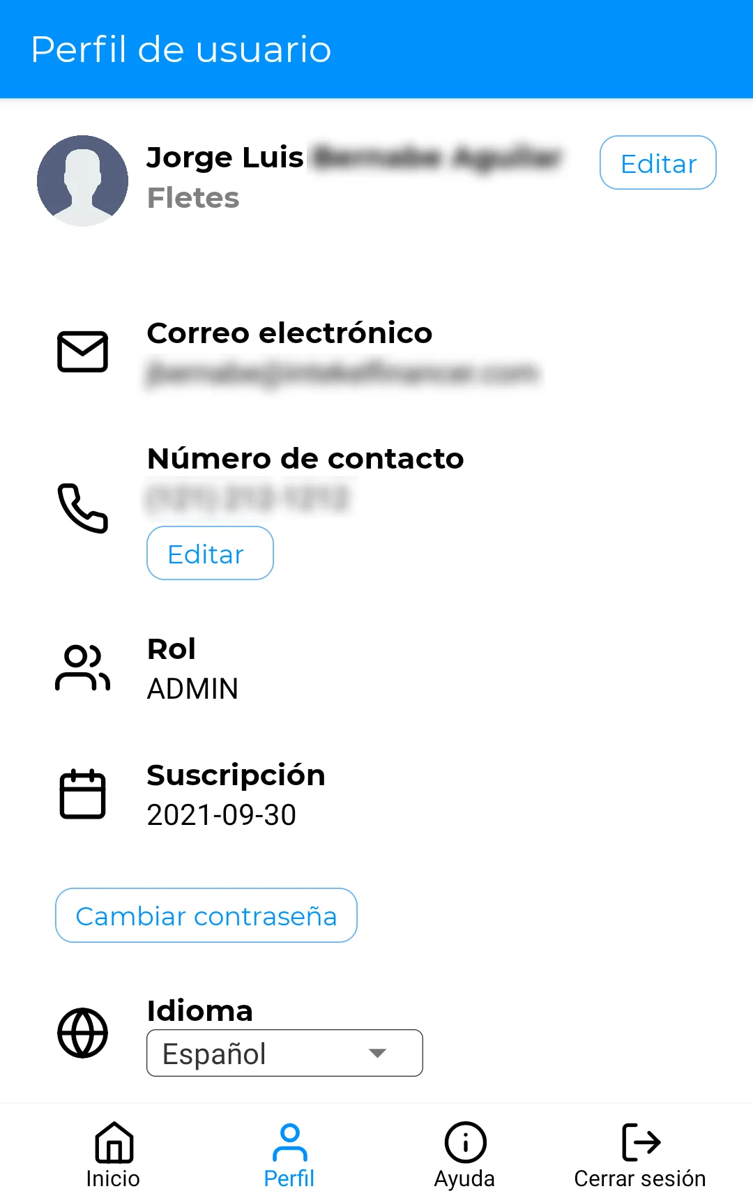 Bluespend Inicio de Sesion